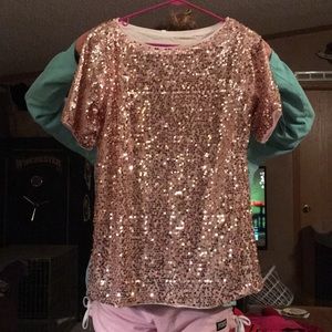 Rose gold sequence top!